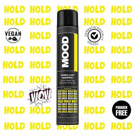 Mood Power & Dry Hairspray – 750 ml Laca profesional de fijación fuerte y secado rápido - Imagen 3