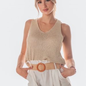 Camiseta acordonada