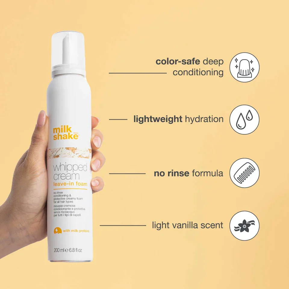 Milk Shake Conditioning Whipped Cream – Acondicionador en Espuma sin Enjuague - Imagen 4