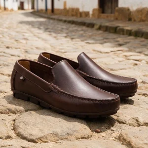 Mocasines Clásicos 01 Cuero Café