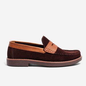 Mocasines Cuero Carnaza Marrón Miel