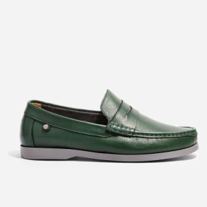 Mocasines Clásicos Verdes y Gris