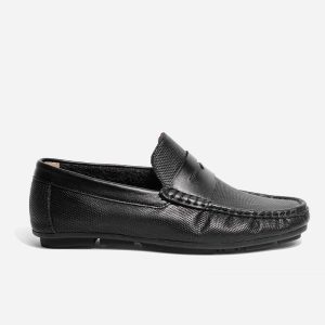 Mocasines Cuero Puntos Antifaz Clásico