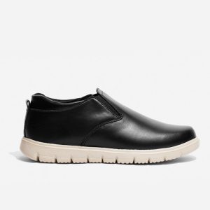 Mocasines Deportivos Cuero Negro