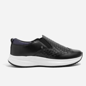 Mocasines Deportivos en Cuero Textura Clásico
