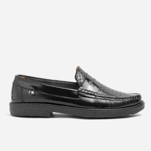 Mocasines Textura Clásicos en Charol