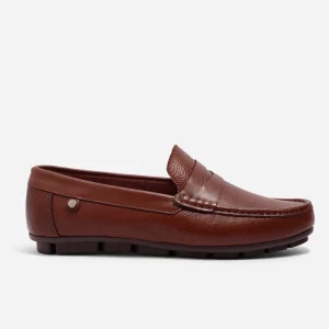 Mocasines Clásicos Cuero Brandy