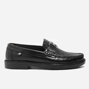 Mocasines Cuero Texturizado Herraje B