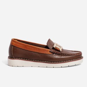 Mocasines Cuero Café y Miel