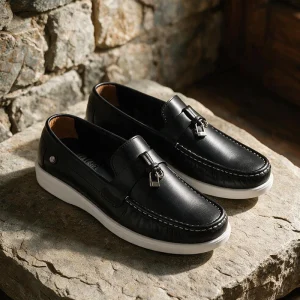 Mocasines Signature Hombre Cuero Negro