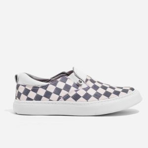 Mocasines Slip-on Cuadros Negros