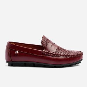 Mocasines Clásicos Cuero Textura Italiana