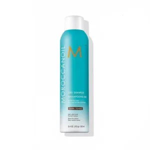 Moroccanoil Dry Shampoo Dark Tones – 205 ml  Shampoo en seco para cabellos oscuros: frescura, volumen y limpieza instantánea