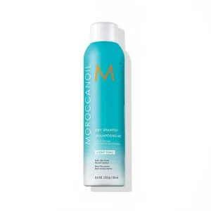 Moroccanoil Dry Shampoo Light Tones – 205 ml  Shampoo en seco para cabellos claros: frescura, volumen y limpieza instantánea