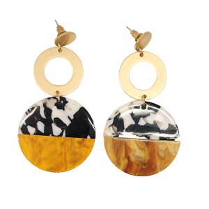 PENDIENTES MODO MOSAICO DORADO