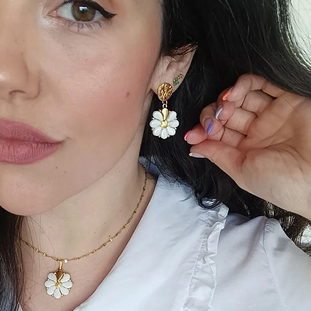 Pendientes SISI Blanco - Imagen 3
