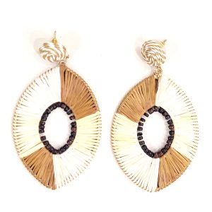 PENDIENTES SOL DE RAFIA V6PTETNICOOJIVAL