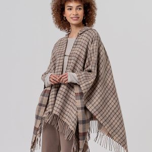 PONCHO DE CUADROS CRUDO SURKANA 36POCA82102