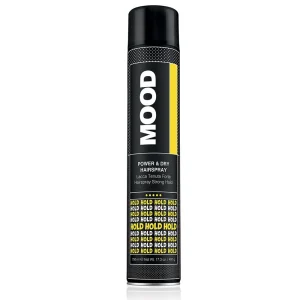 Mood Power & Dry Hairspray – 750 ml  Laca profesional de fijación fuerte y secado rápido