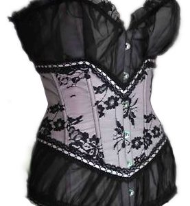 Elania – Corset gótico blanco y negro
