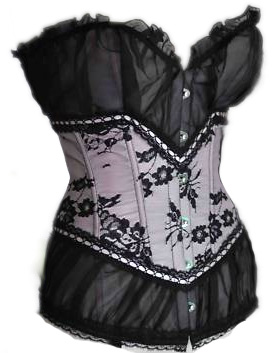 Elania – Corset gótico blanco y negro