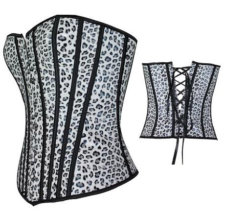 White Leopard – Corset de vinilo con estampado de leopardo - Imagen 2