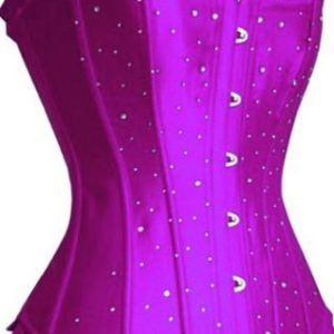 Crystal – Corsé de fiesta púpura con brillantitos