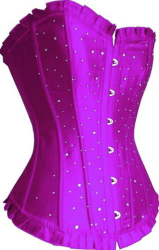 Crystal – Corsé de fiesta púpura con brillantitos - Imagen 2