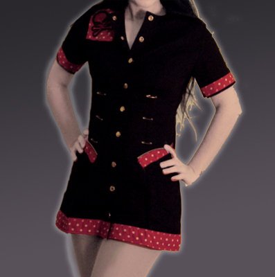 Hellraiser – Vestido punk rock corto - Imagen 4