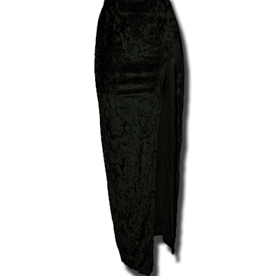 Queen of Vampires – Falda medieval de terciopelo verde oscuro