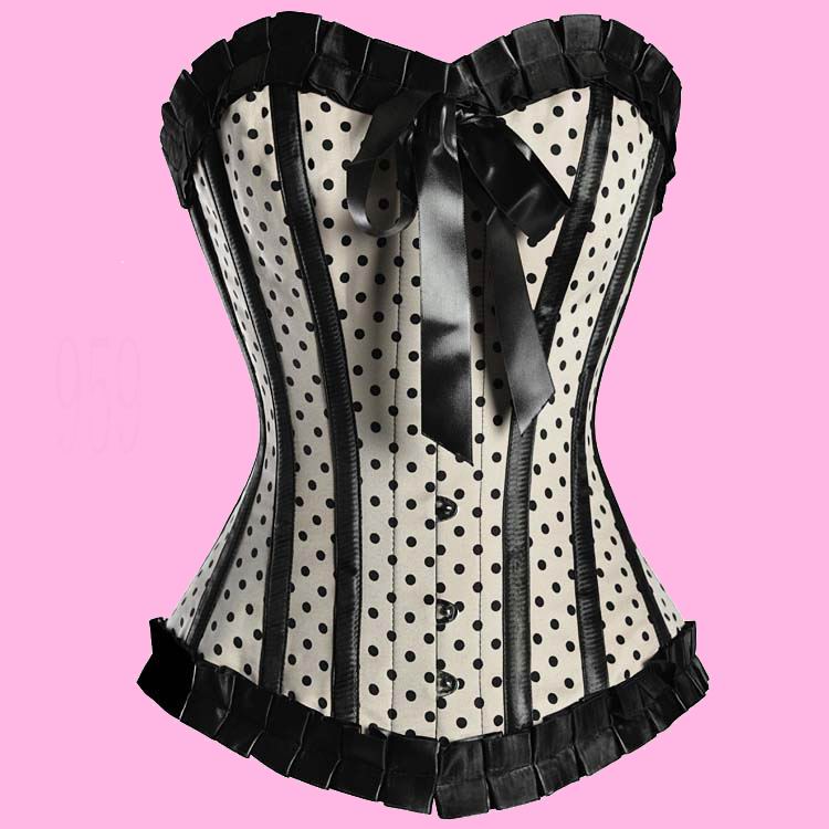 Pin up – Corset rock en color blanco y negro