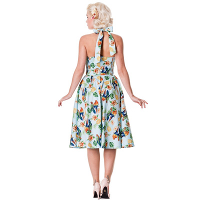 Sassy Tropical Blue – Vestido años 50 en azul - Imagen 8