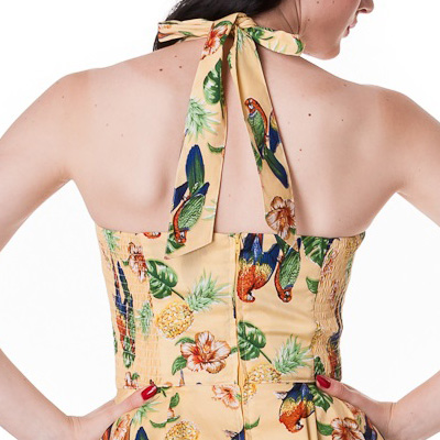 Sassy Tropical Sand – Vestido años 50 en amarillo arena - Imagen 5