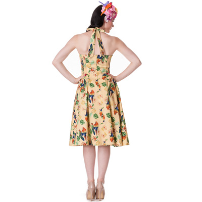 Sassy Tropical Sand – Vestido años 50 en amarillo arena - Imagen 3