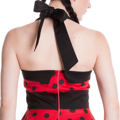 Adelaide – Vestido pin up rojo a lunares - Imagen 5
