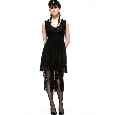 Serpentine – Vestido de encaje negro estilo steampunk - Imagen 2