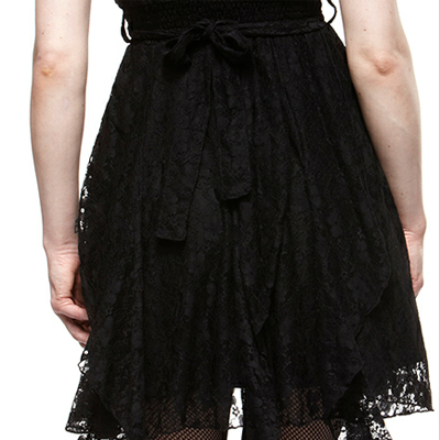 Serpentine – Vestido de encaje negro estilo steampunk - Imagen 4