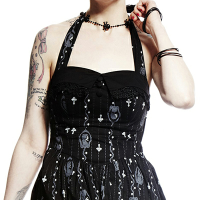 Lydian Black – Vestido gótico corto - Imagen 4