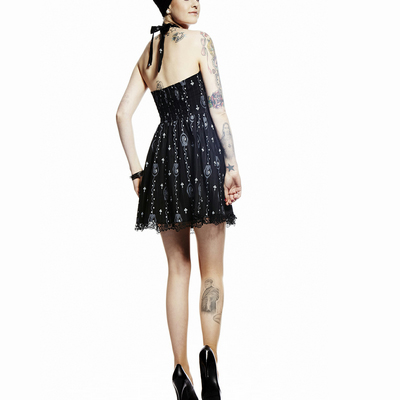 Lydian Black – Vestido gótico corto - Imagen 5