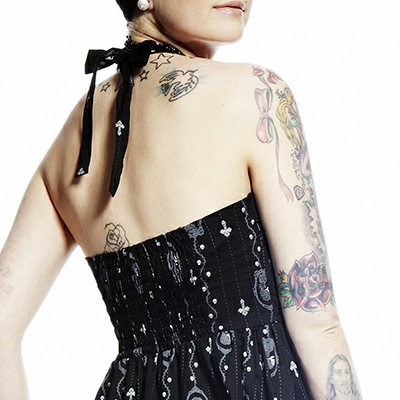 Lydian Black – Vestido gótico corto - Imagen 3