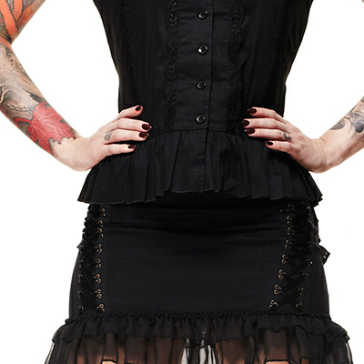Arabella – Camisa rock negra - Imagen 4