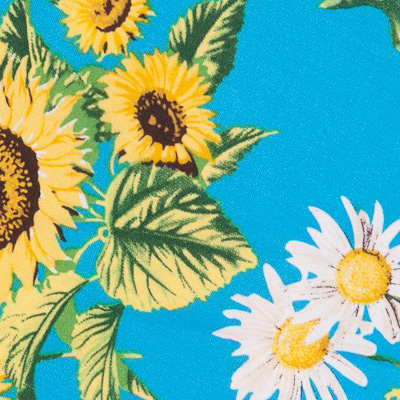 Sunrise – Vestido estilo década de los 50 azul con estampado - Imagen 6
