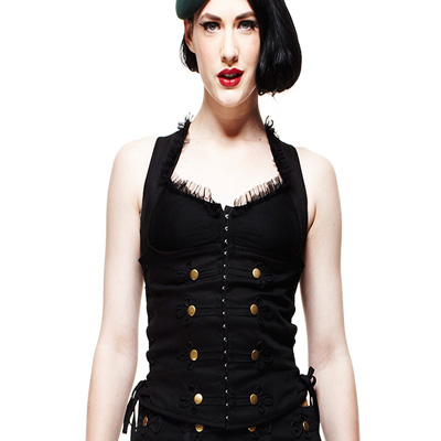 Ogata – Bustier steampunk estilo militar - Imagen 7
