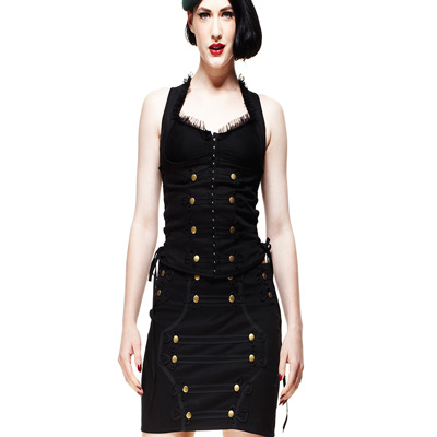 Ogata – Bustier steampunk estilo militar - Imagen 5