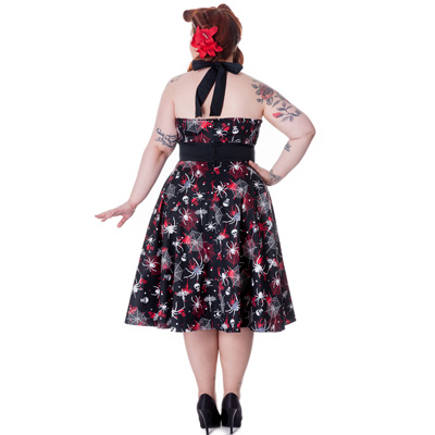 Seth PLUS – Vestido negro con calaveras en tallas grande - Imagen 3