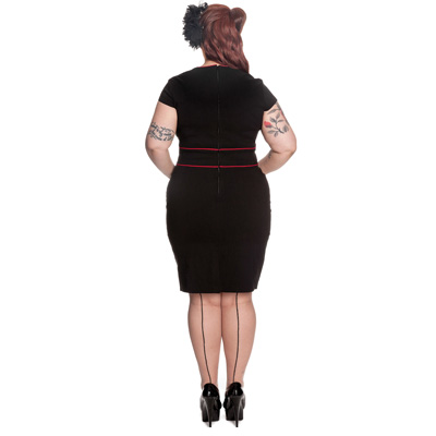 Sugar Skull PLUS – Vestido gótico ajustado en tallas grandes - Imagen 3