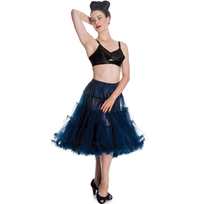 Pin up pettitcoat – Cancan pin up en azul marino - Imagen 6