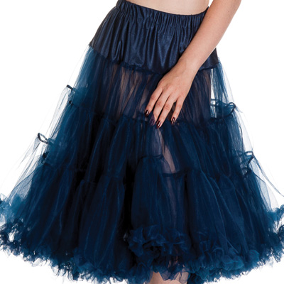 Pin up pettitcoat – Cancan pin up en azul marino - Imagen 3