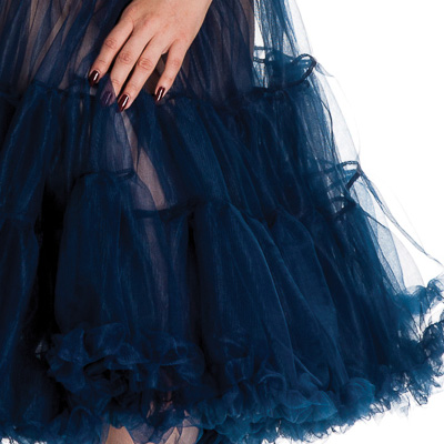 Pin up pettitcoat – Cancan pin up en azul marino - Imagen 5