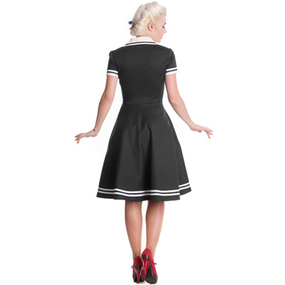 Seafarer – Vestido náutico negro para un look pin up - Imagen 3